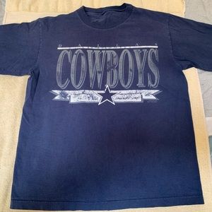 Pre Owned Boys Large Dallas Cowboys blue t shirt